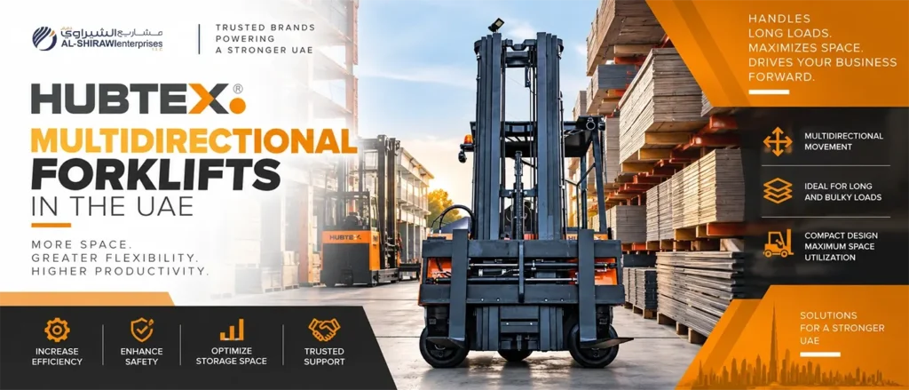 HUBTEX multidirectional forklifts in the UAE