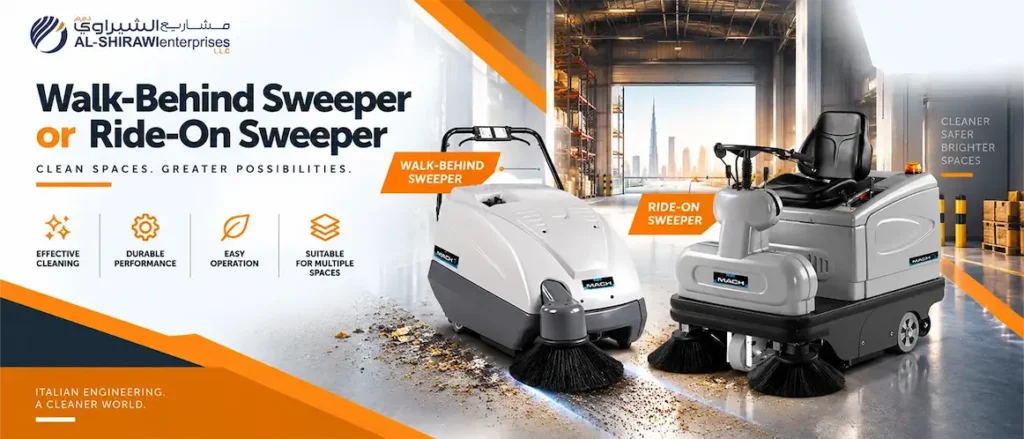 Walk-Behind Sweeper or Ride-On Sweeper